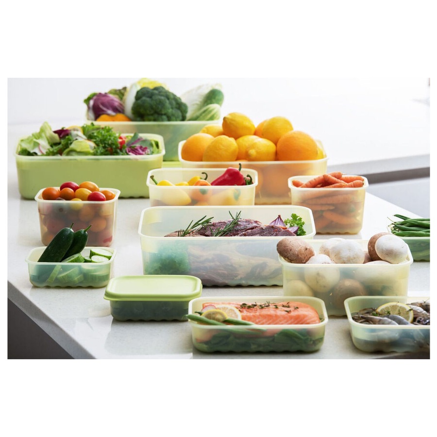 2pc LocknLock Fresh Block 3.2L Food Storage Container w/ Tray 29.2x20.6cm Green