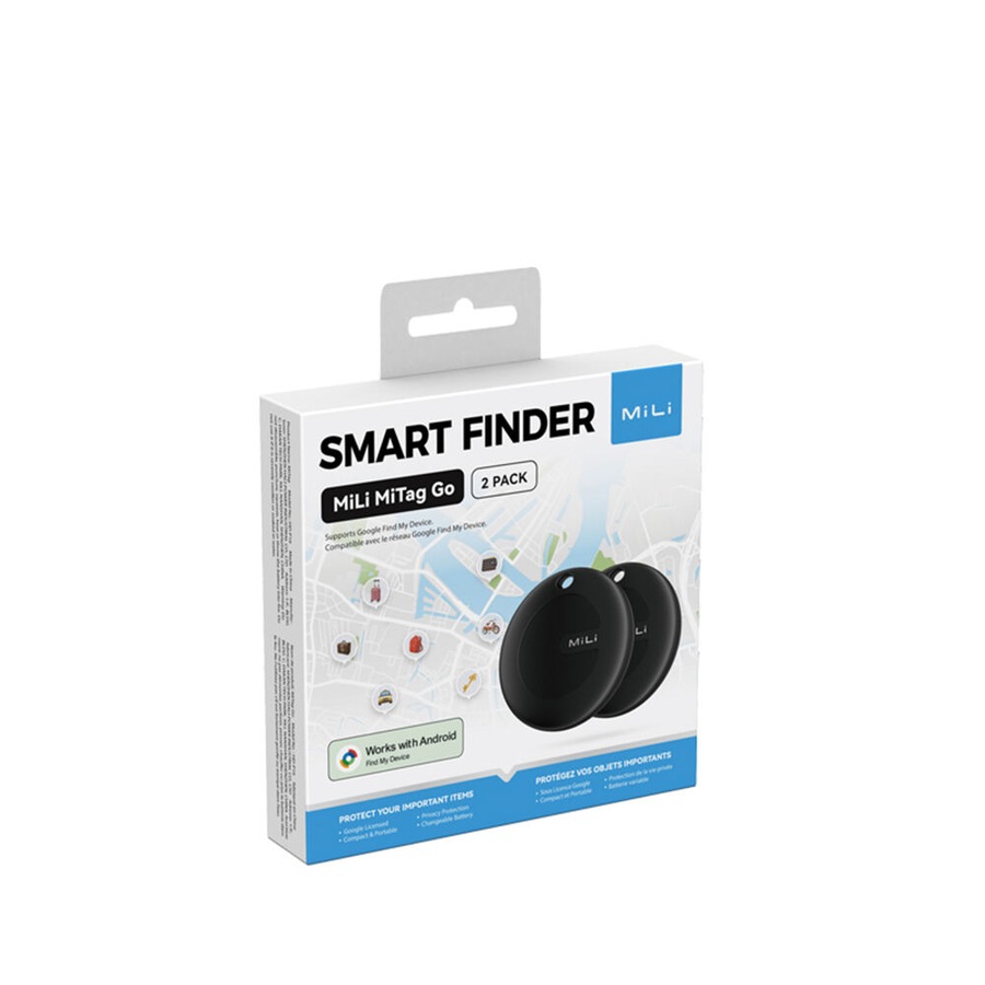 2pc MiLi MiTag Go Android GPS Bluetooth Tracker Android Item Finder Black