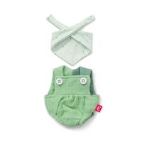 2pc Miniland Clothing Forest Overalls & Headscarf Costume For 21cm Doll 3y+