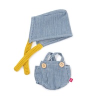 2pc Miniland Clothing Sea Overalls & Headscarf Costume Outfit For 21cm Doll 3y+