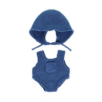 2pc Miniland Knitted Doll Outfit Rompers & Hood Clothes Set 21cm Kids Toy 3+