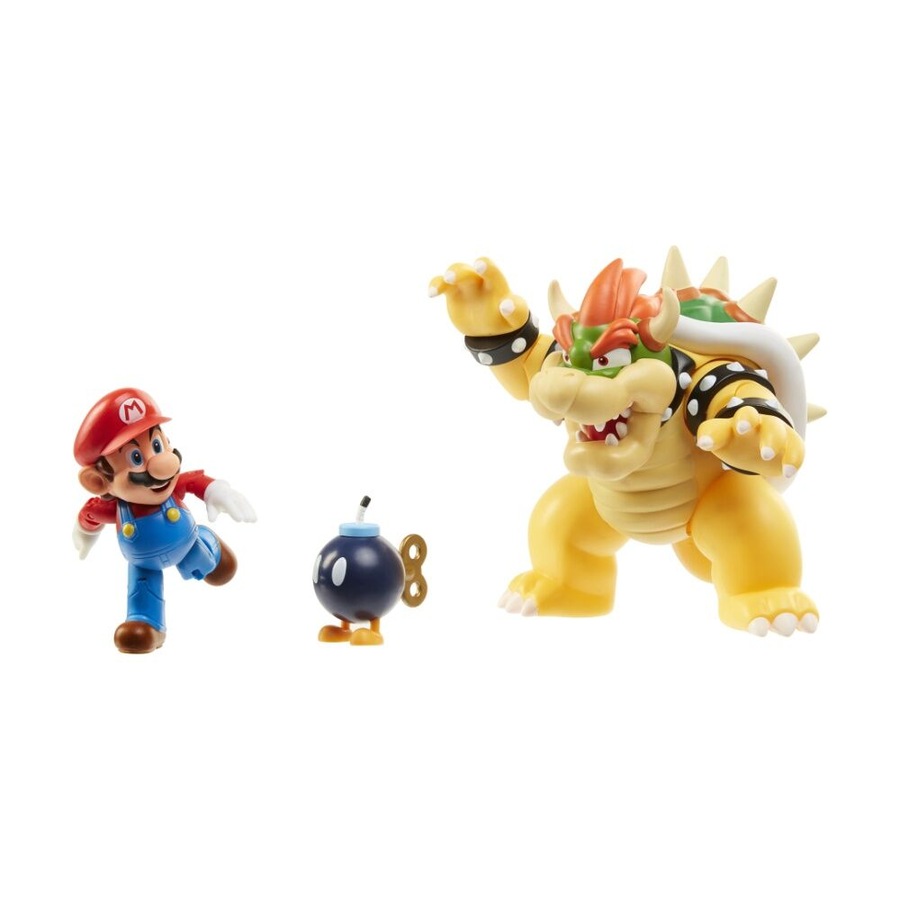 2pc Nintendo Mario vs Bowser Action Figurine Set Kids Toys 3y+