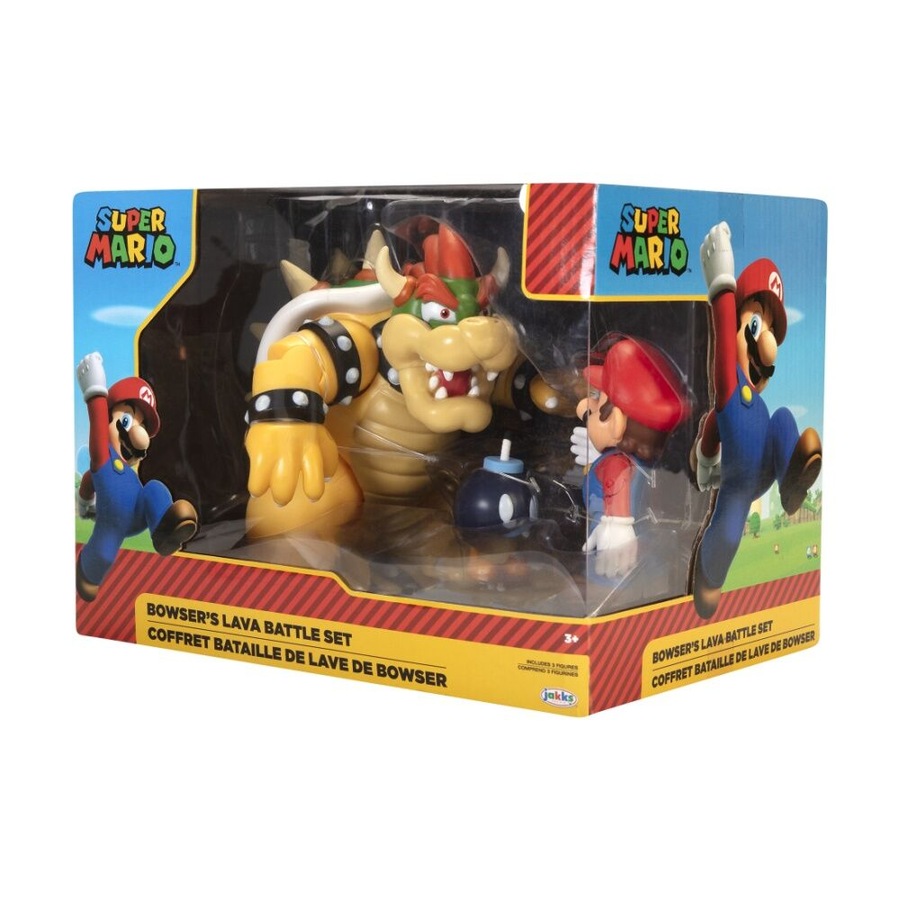 2pc Nintendo Mario vs Bowser Action Figurine Set Kids Toys 3y+