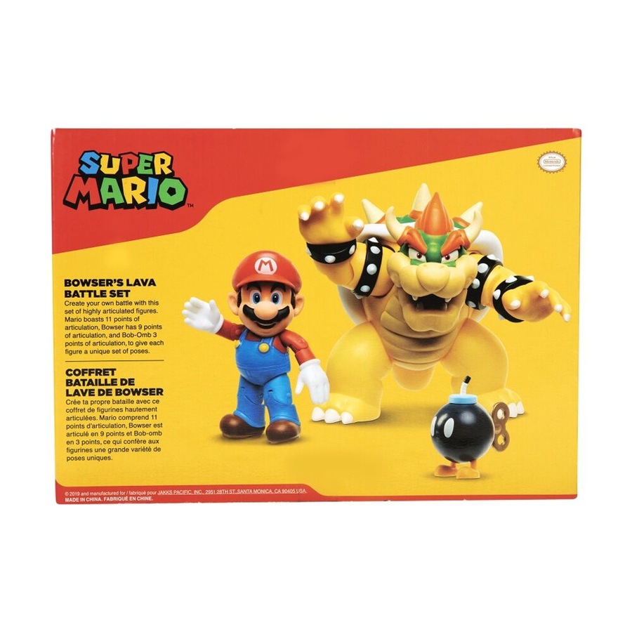 2pc Nintendo Mario vs Bowser Action Figurine Set Kids Toys 3y+