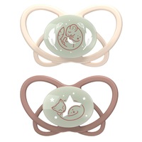 2pc Nip My Butterfly Size 3 Night Soother Orthodontic Dummy Baby 16-32m Neutral