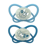 2pc Nip My Butterfly Size 3 Night Soother Orthodontic Pacifier Baby 16-32m Blue