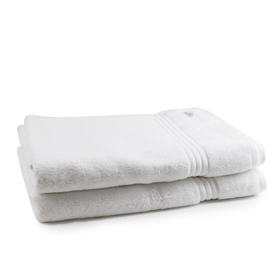 2pc Onkaparinga 90x167cm Cotton Flinders Premium Bath Sheets Set 600GSM White