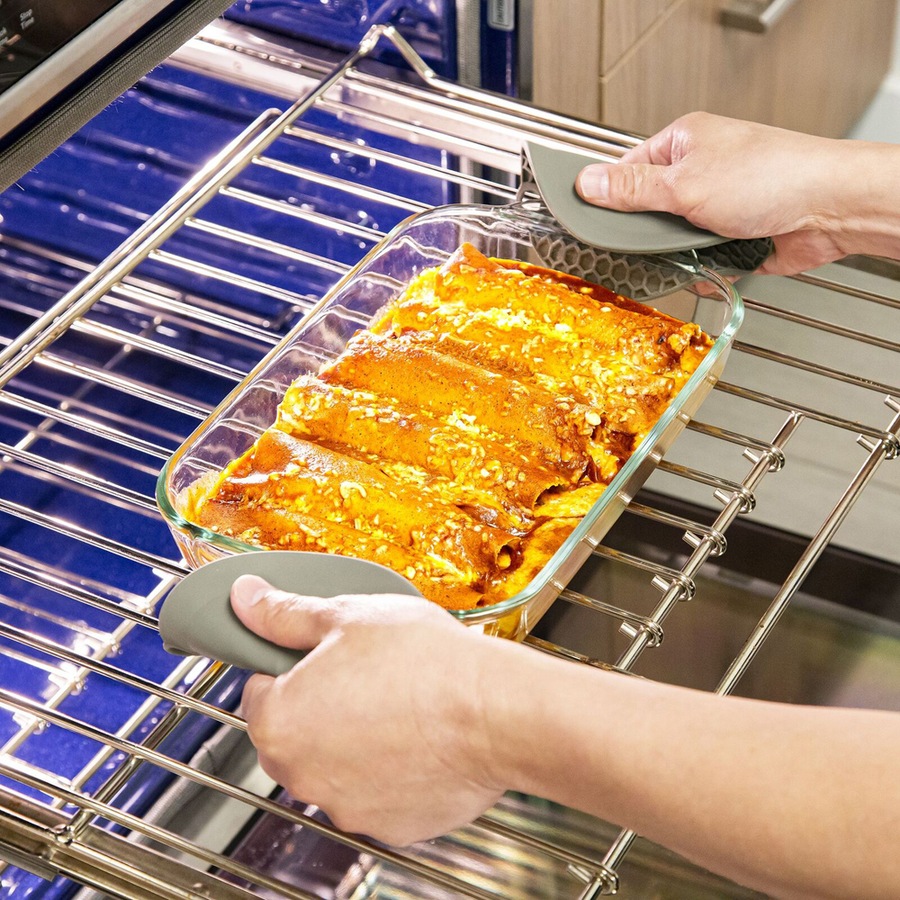 2pc Progressive 14cm Mini Multi Mat Silicone Coaster Set Round Charcoal Grey