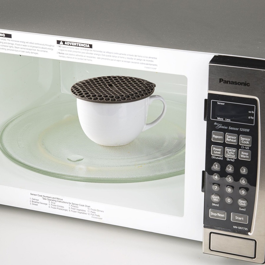 2pc Progressive 14cm Mini Multi Mat Silicone Coaster Set Round Charcoal Grey