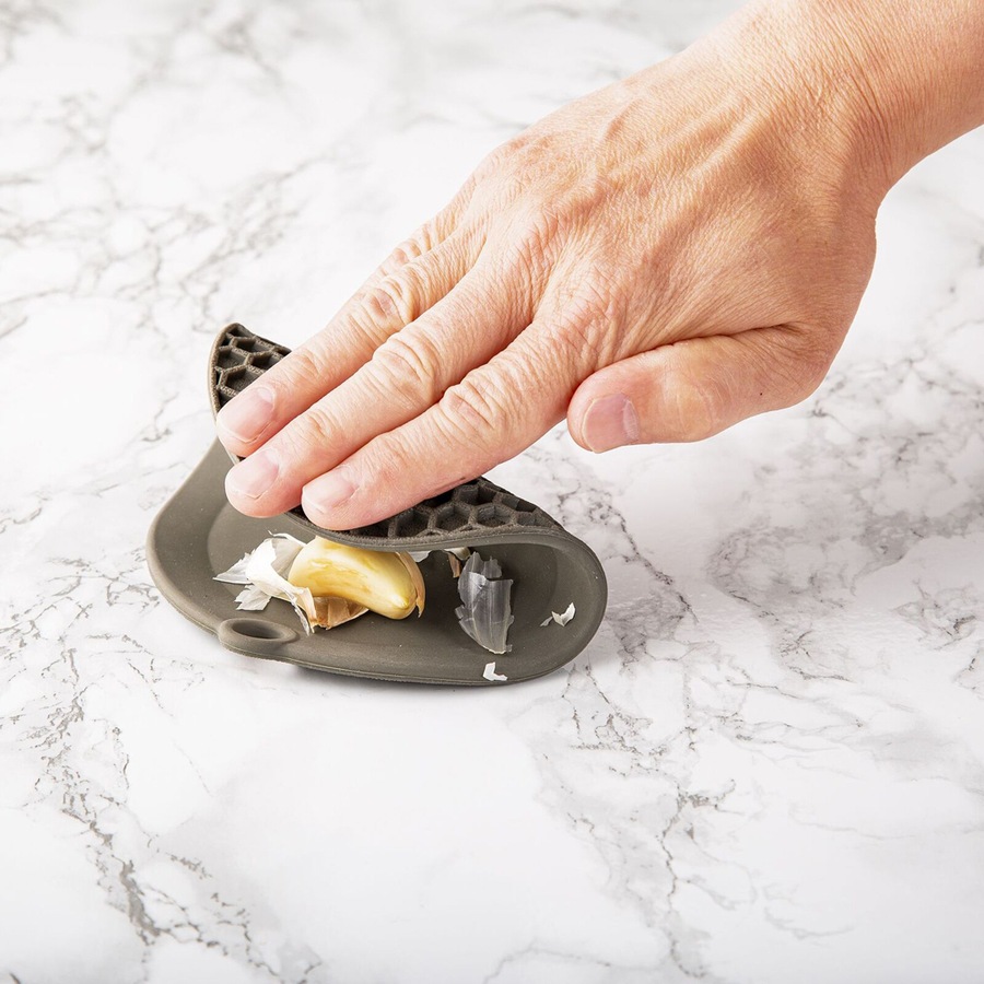 2pc Progressive 14cm Mini Multi Mat Silicone Coaster Set Round Charcoal Grey