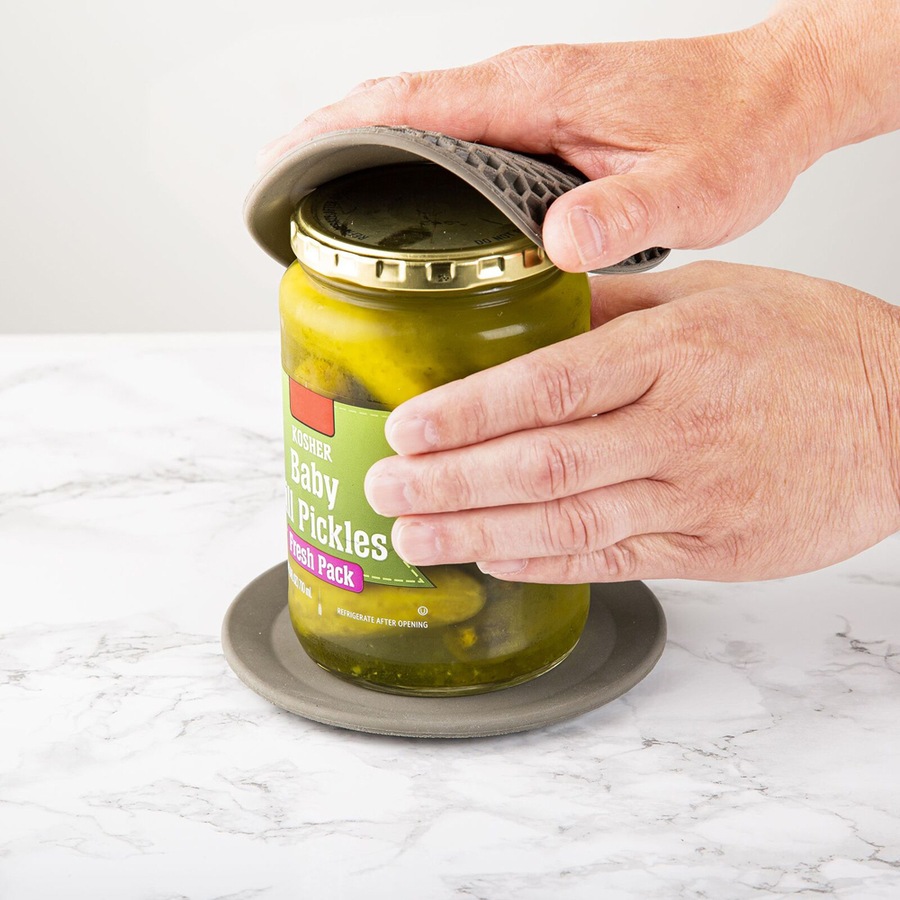 2pc Progressive 14cm Mini Multi Mat Silicone Coaster Set Round Charcoal Grey