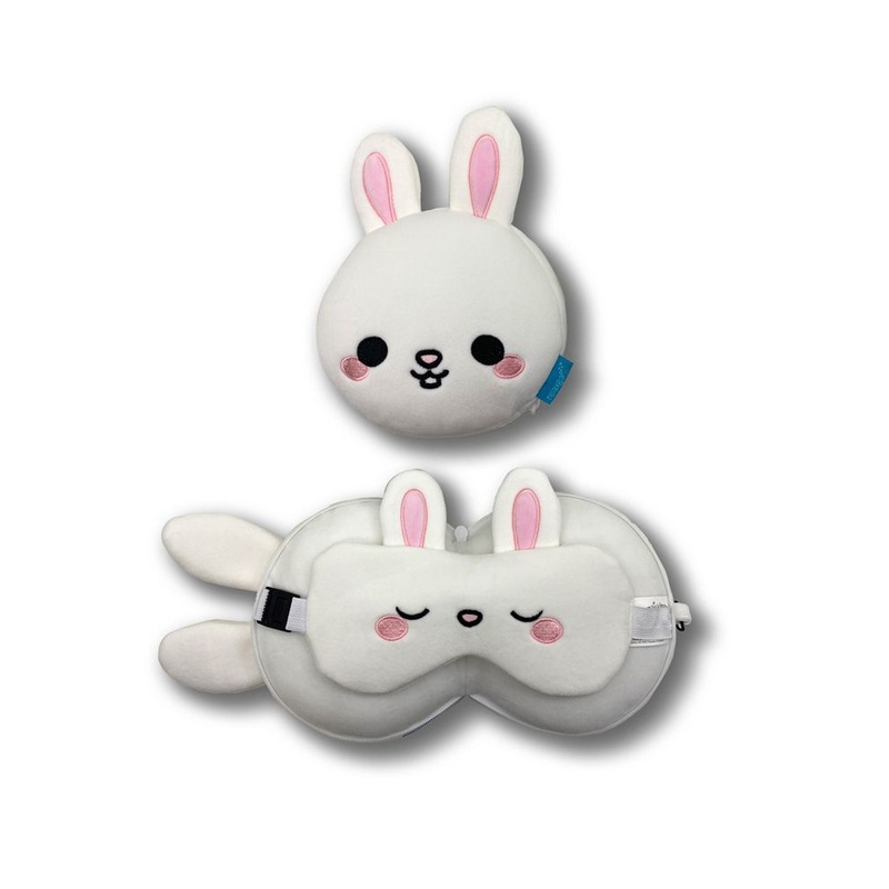 Buy 2pc Relaxeazzz Kids Rabbit Travel Pillow Plush Toy & Sleeping Eye ...