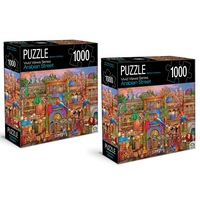 2PK 1000pc Crown Vivid Views Series Arabian Street 68.6cm Jigsaw Puzzle Toy 15y+