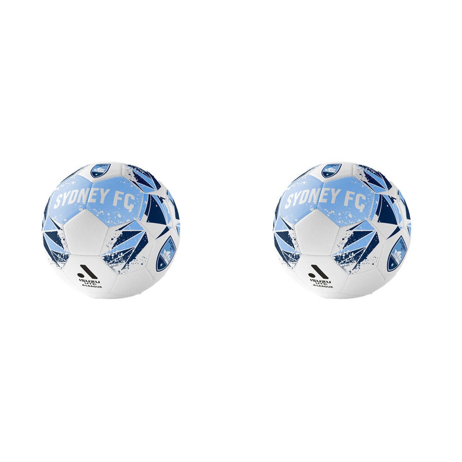 2PK A-League Sydney FC A-League Soft Foam PVC Durable Soccer Ball Size 5 Blue