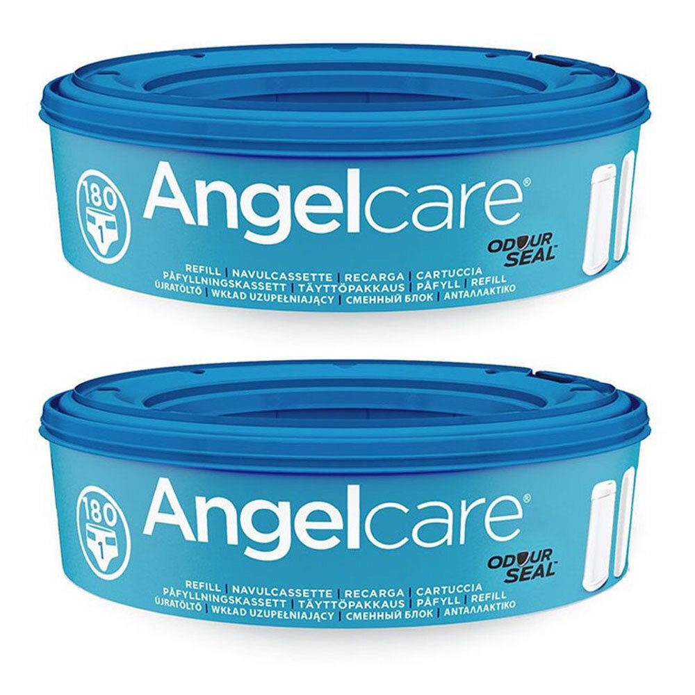 2PK Angelcare Baby Size 1 Nappy/Diaper Cassette Refill for Disposal System/Bin