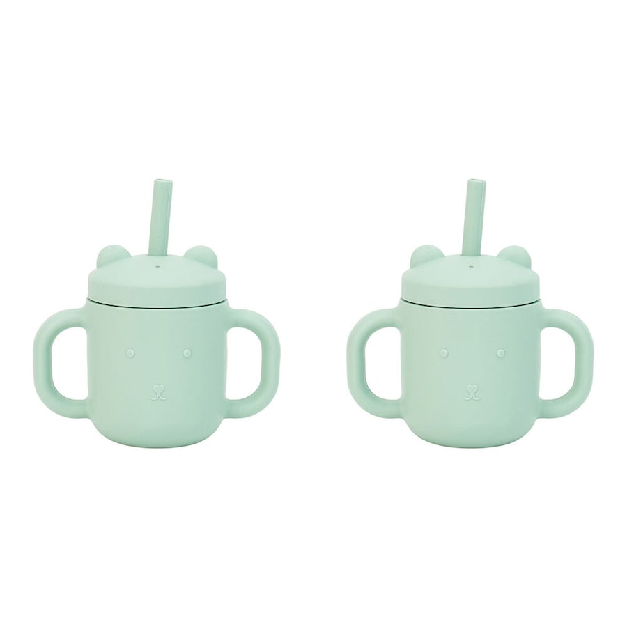 2PK Annabel Trends Baby Mini Sippi Bear Training Cup w/ Handles Moss 11.5cm