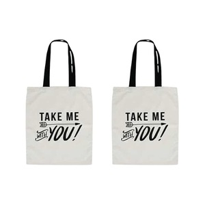 2PK Annabel Trends Cotton Womens Canvas Hand/Tote Bag 45x40cm Take Me With You