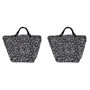 2PK Annabel Trends Shopping/Grocery Trolley Bag Reusable Tote Black Floral