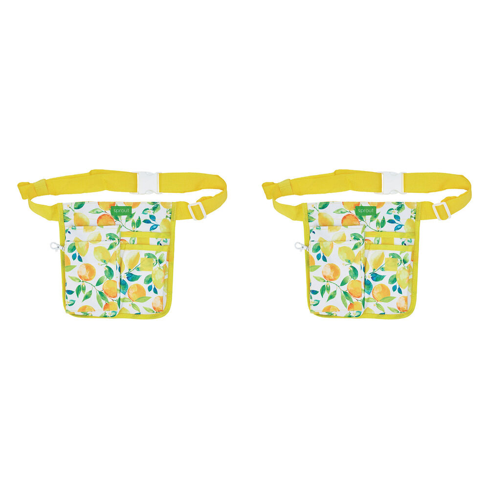 2PK Annabel Trends Sprout Half Waist Garden Tool Holder Belt Bag Amalfi Citrus