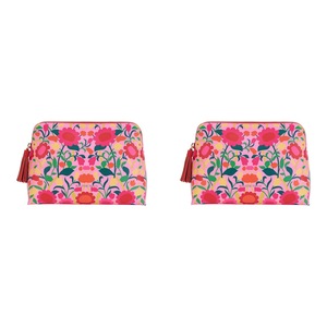 2PK Annabel Trends Vanity Bag Women Cosmetic Case Large 25x18cm Flower Patch