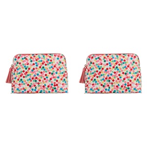 2PK Annabel Trends Vanity Bag Women Cosmetic Hand Case Large 25x18cm Confetti