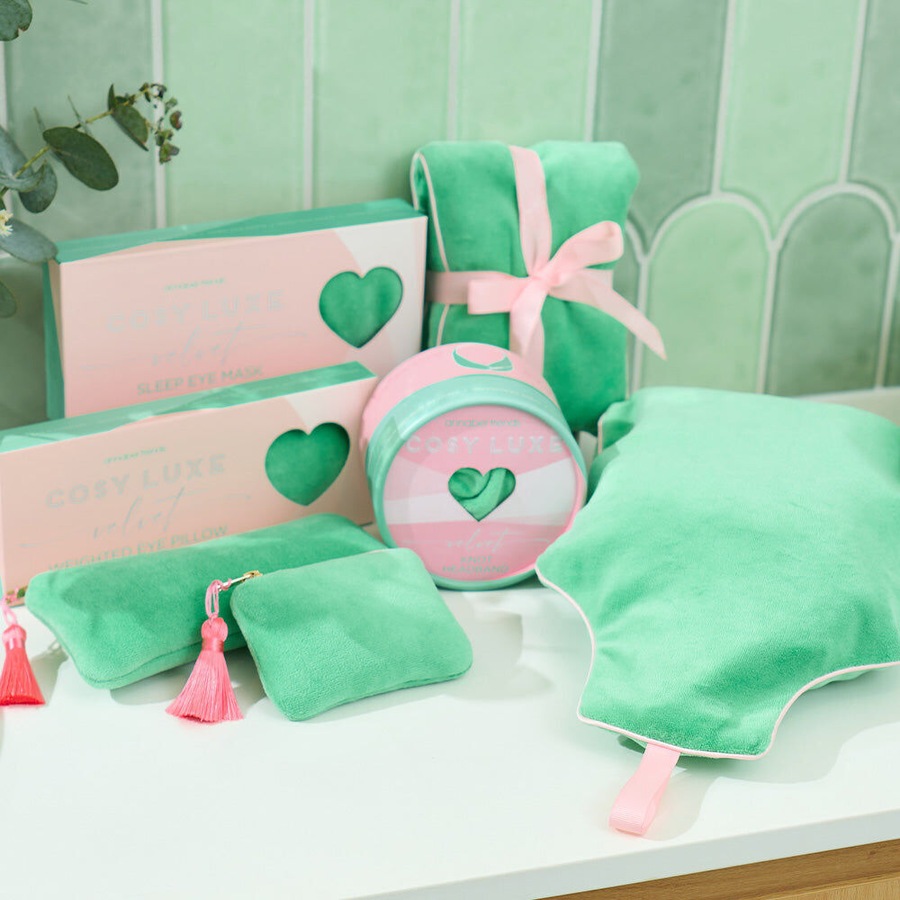 2PK Annabel Trends Velvet Makeup Pouch Travel Organiser 20.5cm Meadow Green