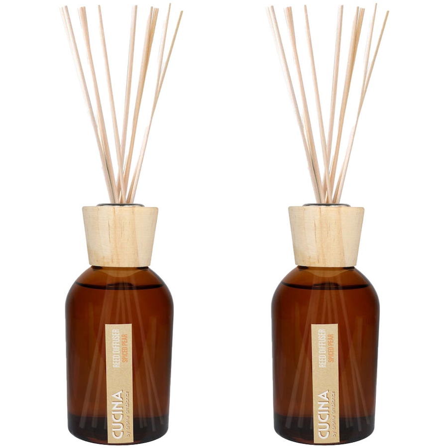 2PK Arome Ambiance Cucuna Diffuser Spiced Pear Fragrance Oil w/ 8 Reeds 200mL