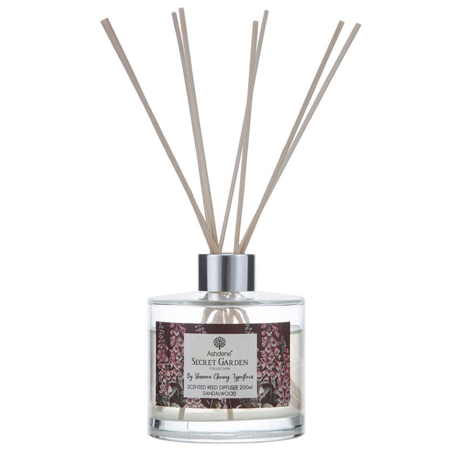 2PK Ashdene Secret Garden Sandalwood Reed Essential Aroma Scent Diffuser 200ml