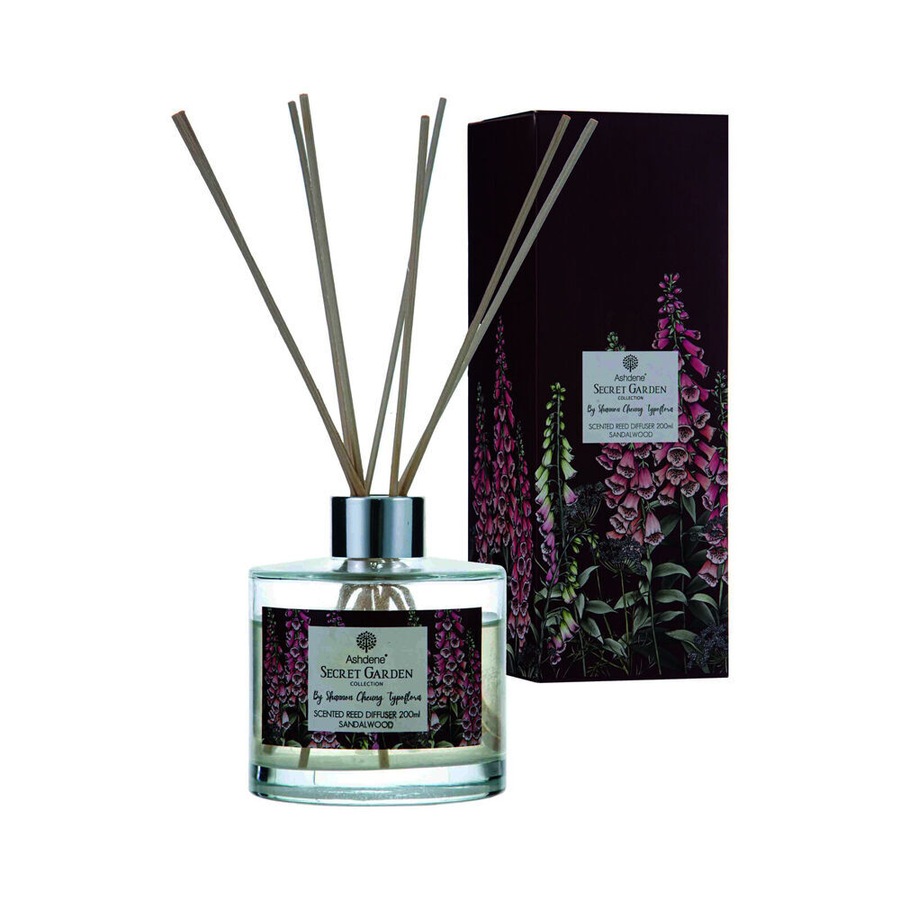 2PK Ashdene Secret Garden Sandalwood Reed Essential Aroma Scent Diffuser 200ml