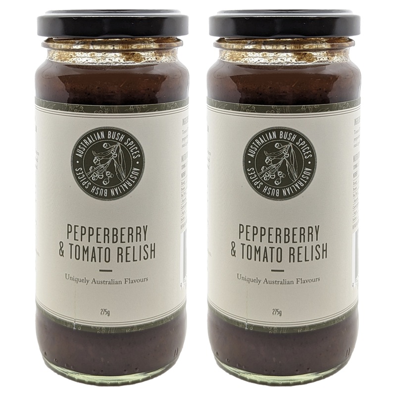 Buy 2PK Australian Bush Spices Pepperberry & Tomato Relish Food Cooking