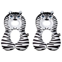 2PK Benbat Total Support Headrest Head/Neck Travel Baby Car Pillow Zebra BLK/WHT