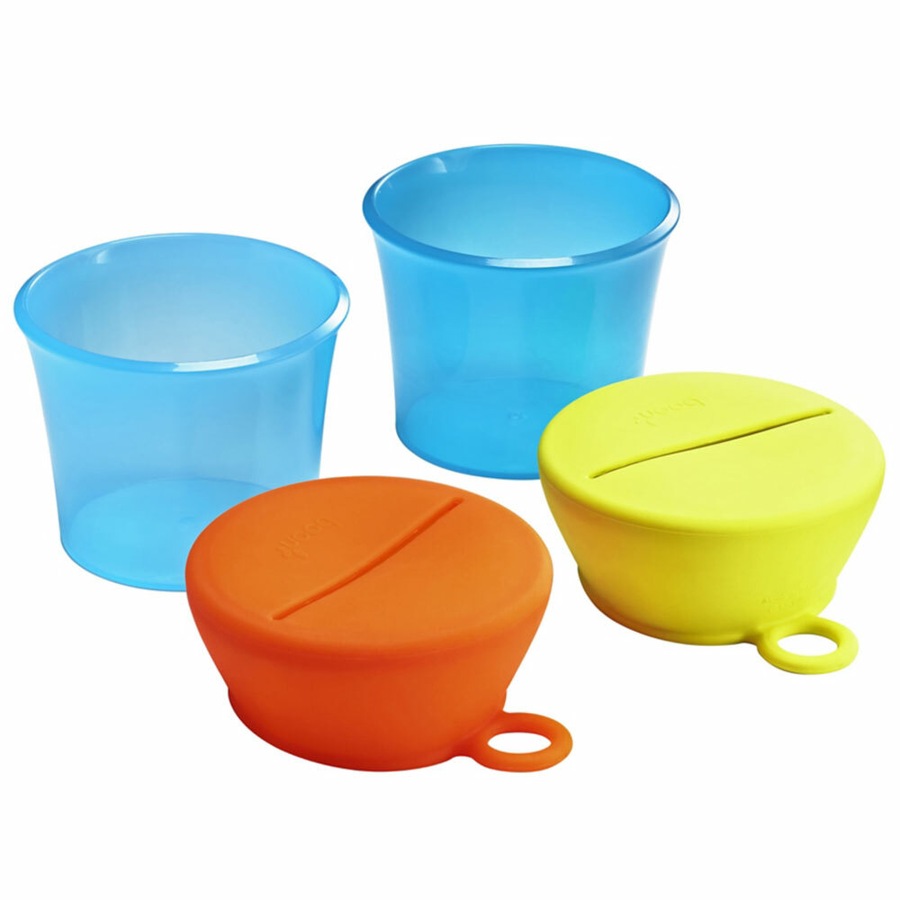 2PK Boon Snug Baby/Kids Snack Container Food Silicone Lid w/ Cup Storage 9m+ BL