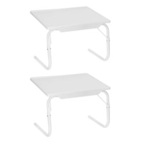2PK Boxsweden Bed Mate 52cm Handy Portable/Foldable Laptop Desk/Table Home White