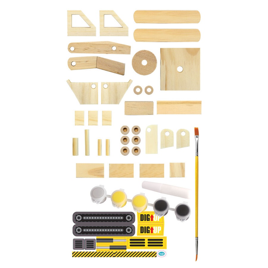 2PK Boyle Wood Craft Project Kit Excavator Kids/Children DIY Build Activity 9y+