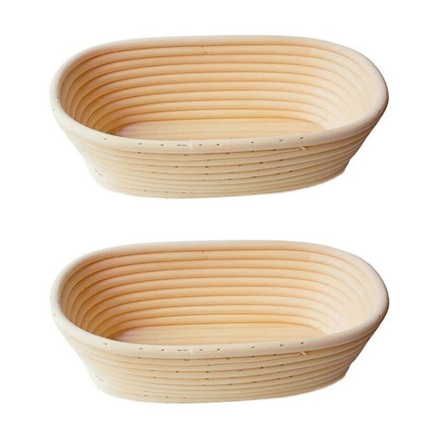 2PK Brunswick Bakers Oval Rattan 30cm Bread Banneton Basket Sourdough Basket