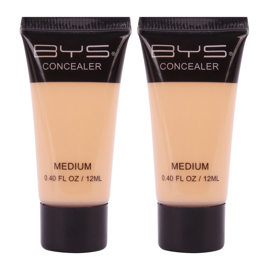 2PK BYS Concealer Tube Face Cream Cosmetic Beauty Makeup Glam Coverage Medium