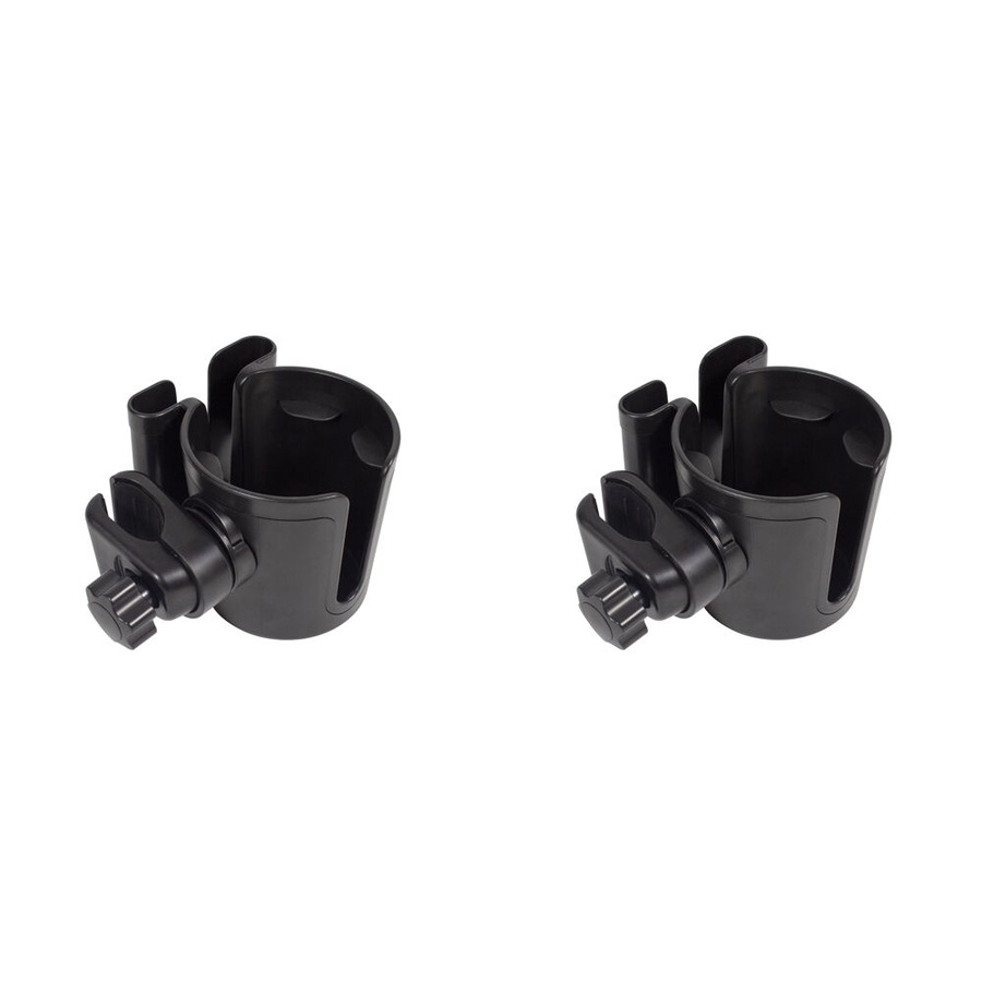 2PK Childcare Lightweight Pram/Stroller Cup and Mobile Holder Black