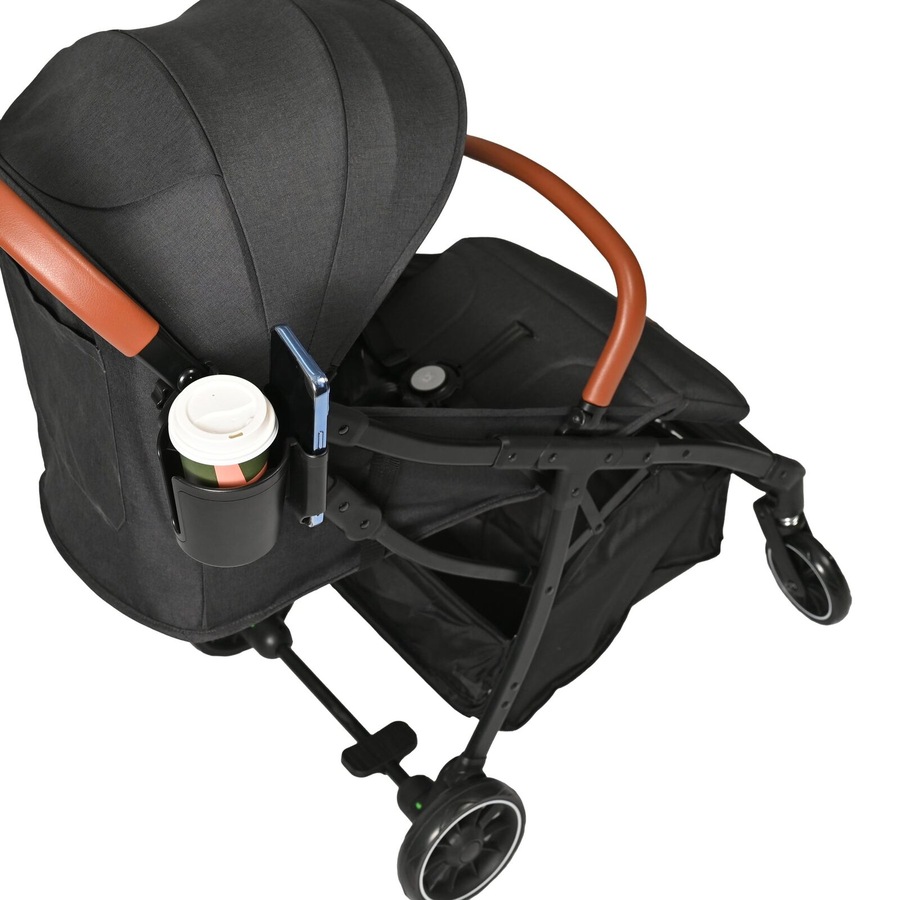 2PK Childcare Lightweight Pram/Stroller Cup and Mobile Holder Black