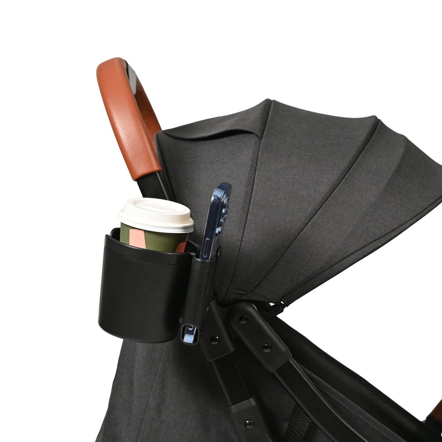 2PK Childcare Lightweight Pram/Stroller Cup and Mobile Holder Black