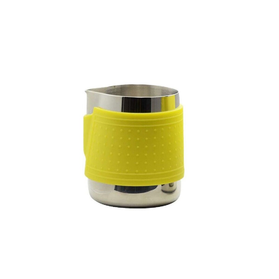 2PK Coffee Culture Milk Frothing Jug With Silicone Sleeve Stainless Steel 350ml