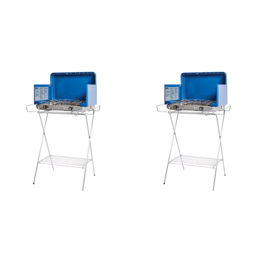 2PK Companion Burner Stove Winged Stand Camping/Hiking Storage Rack 61.5x 70cm
