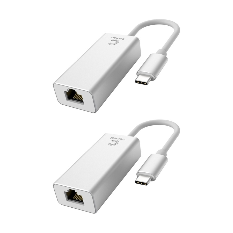 Buy 2PK Comsol USB-C to Gigabit Ethernet Monitor Computer Adaptor ...