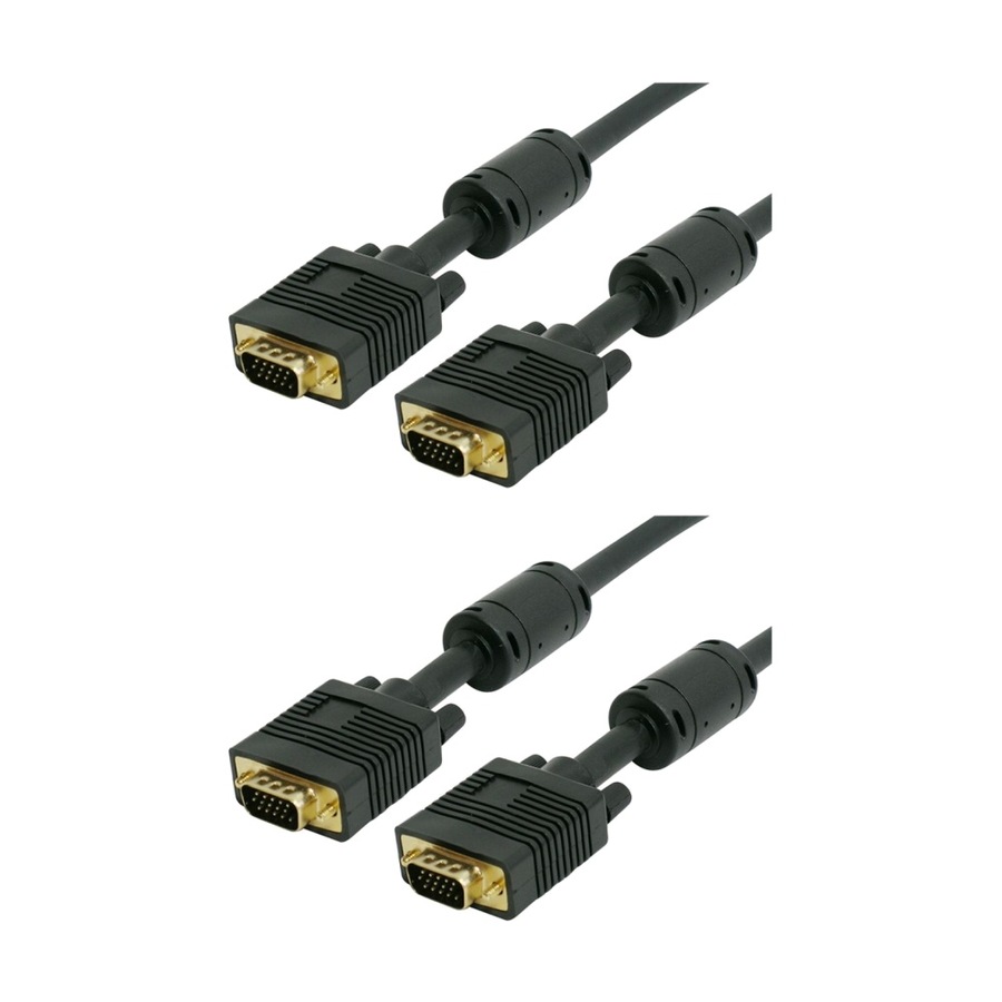 Buy 2PK Comsol VGA 15 Pin Male-Male Monitor Computer Cable 2 Metres ...