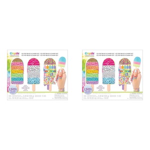 2PK Crayola Creations Ice Pop Bead & Charm Set DIY Jewelry Making Kit Kids 8y+
