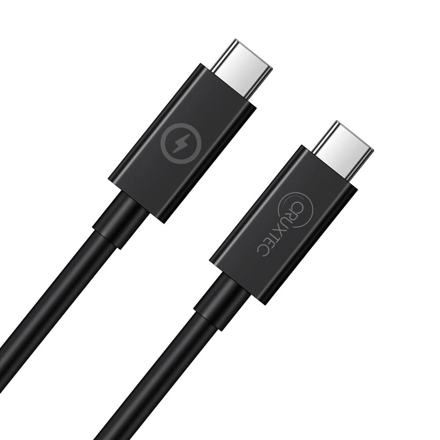 2PK Cruxtec 3m USB-C to Cable Cord for Syncing & Charging 240W 5mm Black