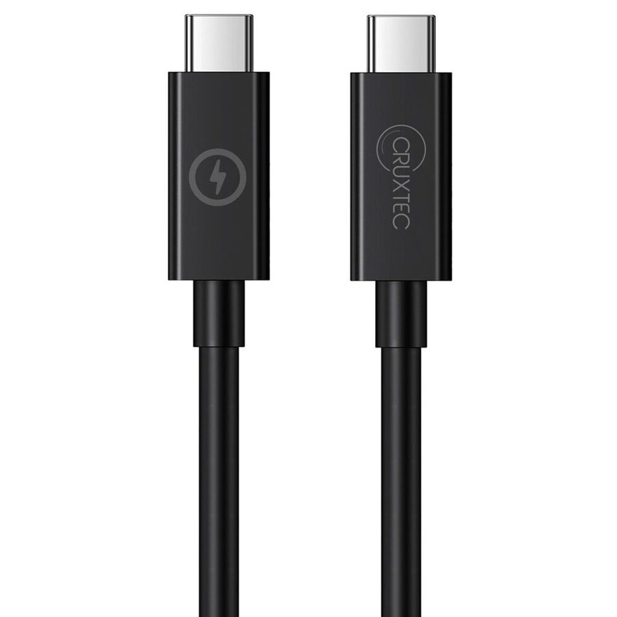2PK Cruxtec 3m USB-C to Cable Cord for Syncing & Charging 240W 5mm Black