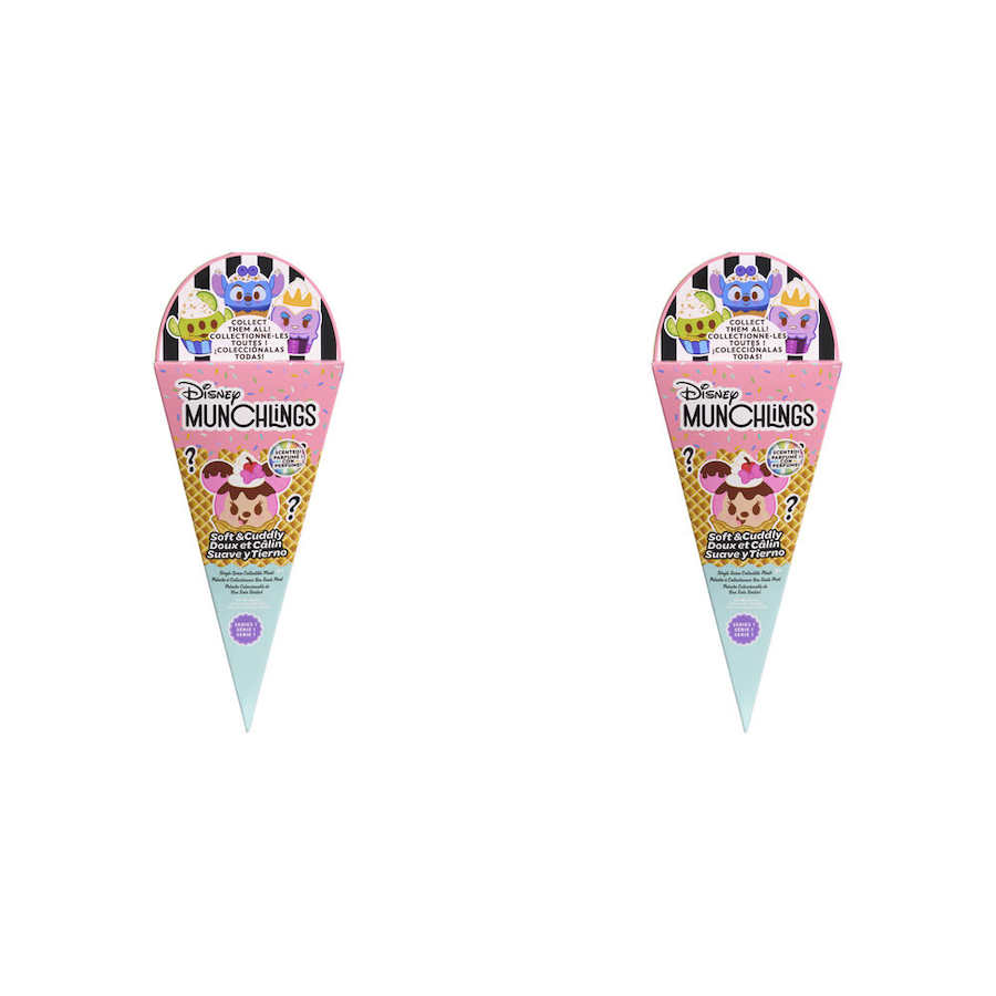 2PK Disney Munchlings Single Scented Collectible Kids Plush Toy Assorted 3y+