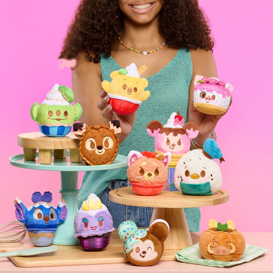 2PK Disney Munchlings Single Scented Collectible Kids Plush Toy Assorted 3y+