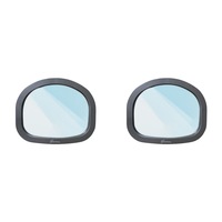 2PK Dreambaby Ezy-Fit Large Arched Rear Mirror Kids Safety View 29x24cm Grey
