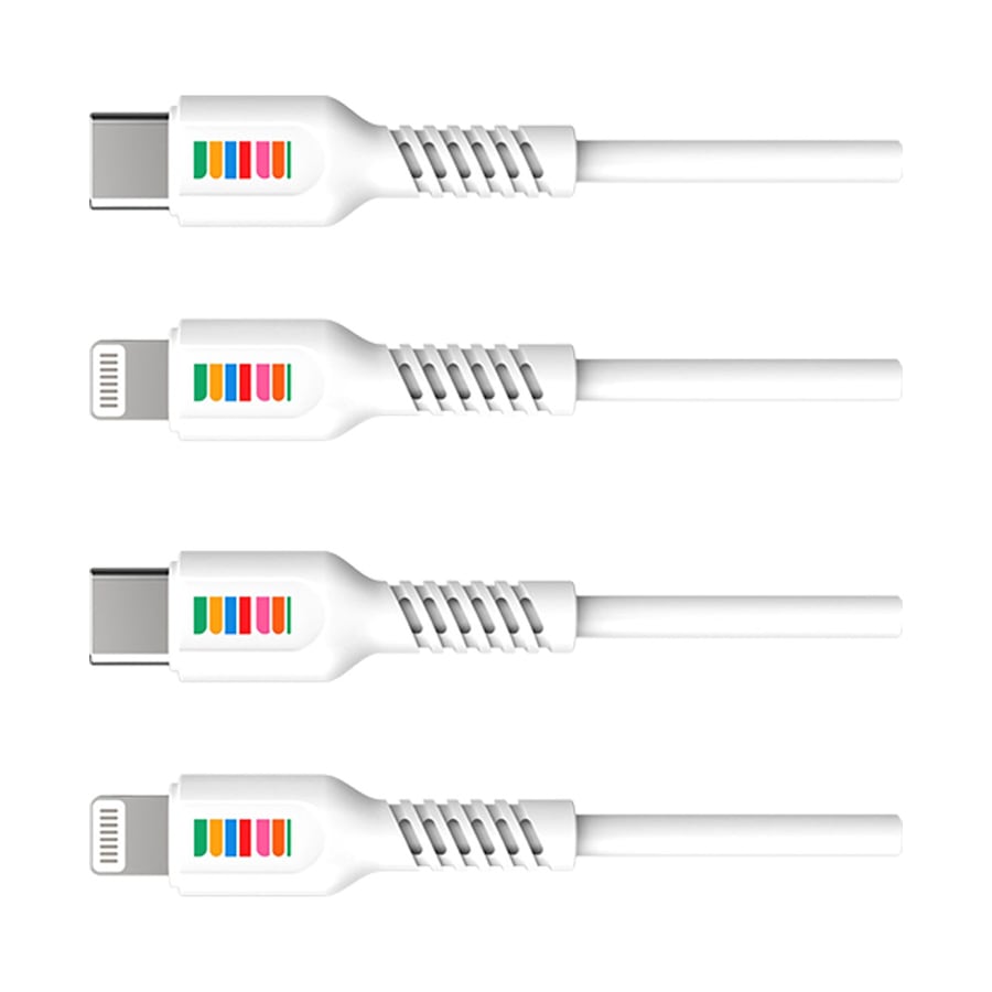 2PK Dull Co. USB-C to MFi Certified Lightning Charging Cable Apple Compatible 1m